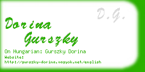 dorina gurszky business card